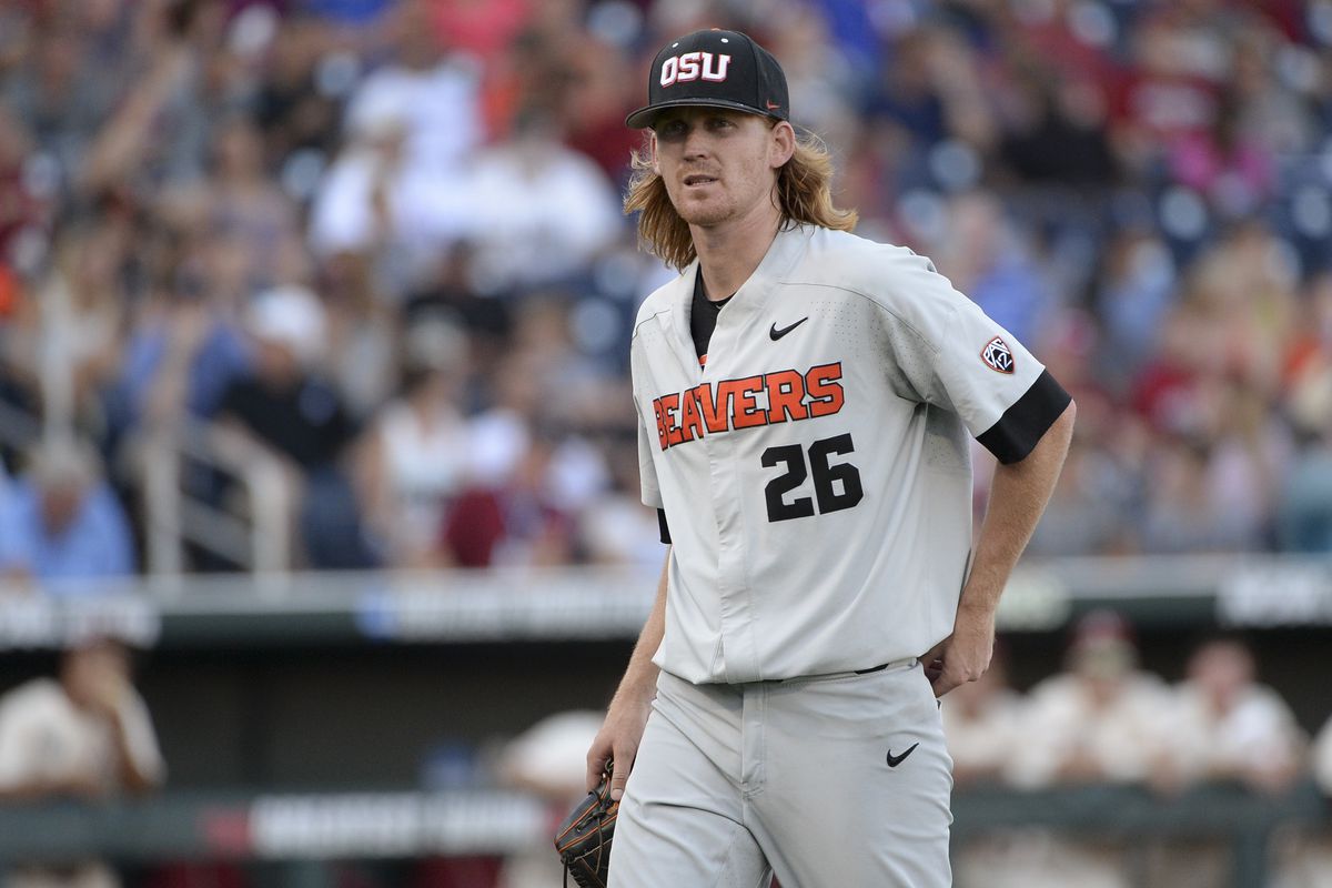 NCAA Baseball: College World Series-Arkansas vs Oregon State